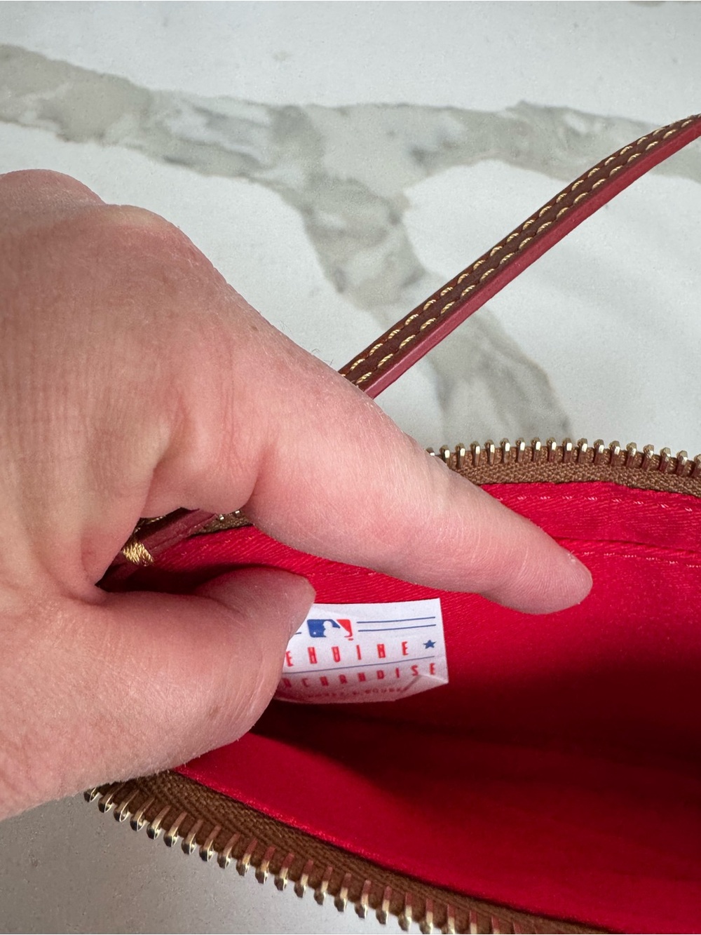 Dooney & Bourke Red Logo Wristlet - Signature 'B' Print for the Boston Red Sox! - Picture 6 of 6